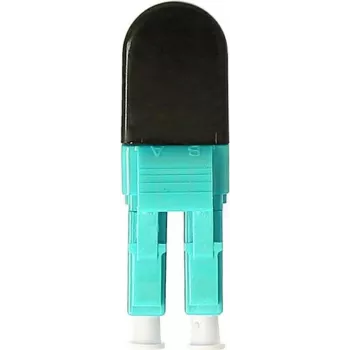 BLUELAN BlueOptics OM3 LC/UPC duplex multimode optični loopback adapter, aqua, keramični ferula, -40°C do +85°C BOLBLCOM3