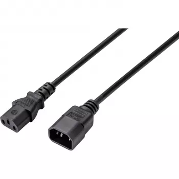 Sygonix SY-5044234 podaljševalni kabel za hladne naprave, C14 na C13, 3,5 m, črn