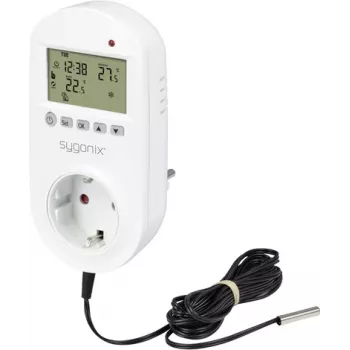 Sygonix univerzalni termostat vtičnica s tedenskim programom, od 1 do 70 °C, 3680 W, Schuko (SY-5372566)