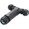 Sygonix SY-5516050 vremensko odporen kabelski konektor z vijačnimi sponkami, IP68, 3-polni, črn