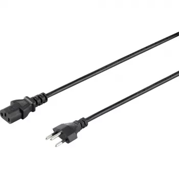 Sygonix SY-5042720 IEC C13 napajalni kabel, CEE 7/7 kotni Schuko vtič na IEC C13 vtičnico, 2 m, črn