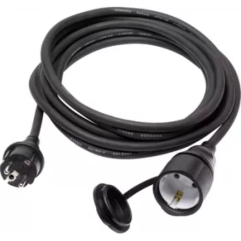 Sygonix SY-5044438 podaljševalni kabel, 16 A, črn, 3 m
