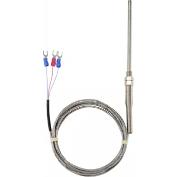 Sygonix M8 PT100 3-žična temperaturna sonda, -50 do 300 °C, nerjavno jeklo, IP67, 2 m silikonski kabel SY-6085070