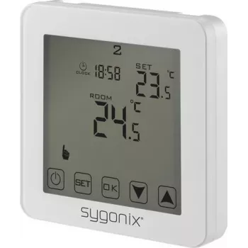 Sygonix Touch 2 vgradni sobni termostat s tedenskim programom, 1-70 °C, bel SY-4961570