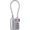 Sygonix SY-5044450 kabelska ključavnica s 3-mestno kombinacijo, 33 mm, srebrna