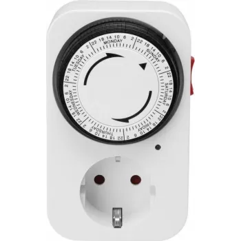 Sygonix SY-5045304 analogna tedenska stikalna ura, 3680 W, IP20, bela