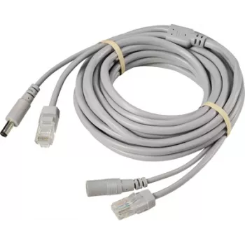 Sygonix SY-6441788 20m podaljševalni kabel BNC + DC napajanje za varnostno kamero, črn