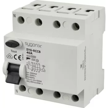 Sygonix SY-6438022 zaščitno stikalo na diferenčni tok 4-polno 40 A 300 mA tip A 400 V 10 kA