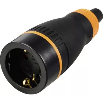 Sygonix SY-6618480 vtičnica Schuko TPE PC 250 V/AC črna oranžna IP20