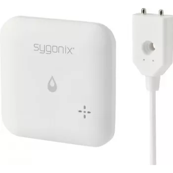 Sygonix SY-6735646 Wi-Fi detektor iztekanja vode z upravljanjem prek aplikacije, notranjim in zunanjim senzorjem, alarmom 85 dB, na baterije