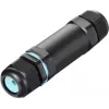 Sygonix SY-5498972 vremensko odporen kabelski konektor z vijačnimi sponkami, IP68, 3-polni, 32 mm x 118 mm, črn
