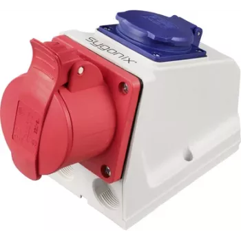 Sygonix SY-6271370 CEE stenska vtičnica 16 A 5-polna 415 V/AC IP44 rdeča