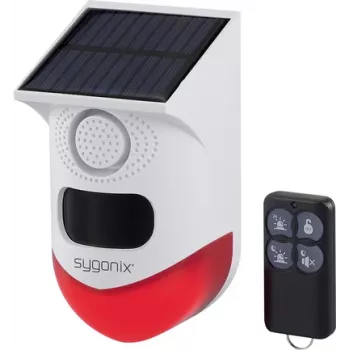Sygonix mini alarmni sistem bel rdeč z LED PIR senzorjem gibanja in daljinskim upravljalnikom (SY-6515320)