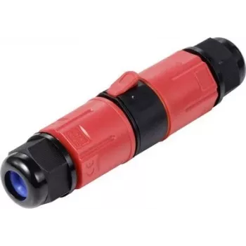 Sygonix SY-6748350 vremensko odporen 3-polni kabelski konektor z vtičnimi sponkami, IP68, 450 V, 24 A, črn