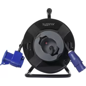Sygonix SY-6684366 kolut za kabel črn vtič CEE Caravan 25m H07RN-F 3G2.5