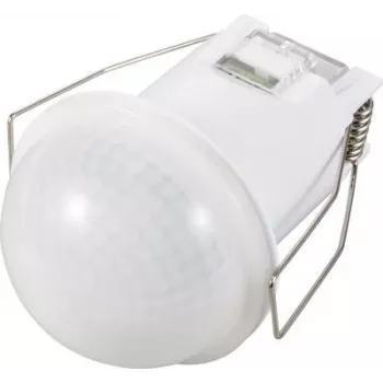 Sygonix SY-6733032 360° vgradni stropni PIR senzor gibanja, 230 V rele, 2000 W, doseg 6 m, bela