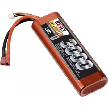 Reely LiPo baterija 7,4V 3000mAh 2S 20C paličasto trdo ohišje T-vtič (RE-7863792)