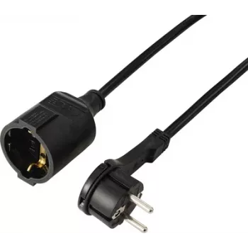 Sygonix SY-7165298 podaljševalni kabel 16 A, črn, 5,00 m H05VV-F 3G 1,5 mm²