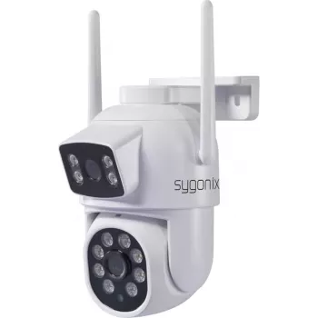 Sygonix SY-6271366 Full HD PTZ zunanja Wi-Fi IP kamera, 355° vrtenje, 90° nagib, IP65, dvosmerni zvok, MicroSD do 128GB, nočno gledanje