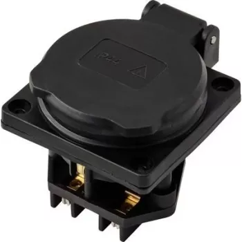 Sygonix SY-6746374 vtičnica Schuko IP44 črna