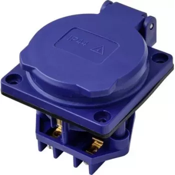Sygonix SY-6746376 vtičnica Schuko IP44 modra