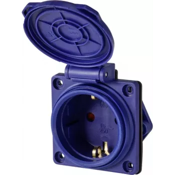 Sygonix SY-6746376 vtičnica Schuko IP44 modra