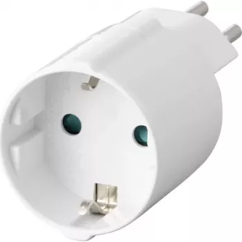 Sygonix SY-6949550 potovalni adapter Schuko na Swiss (tip J na tip F, 10 A, 250 V, črn)