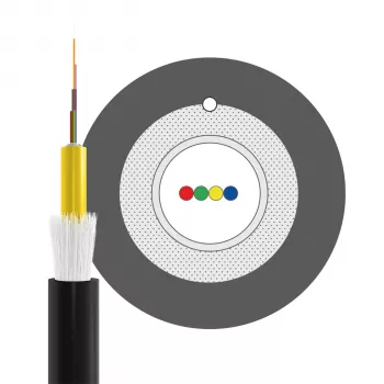 INFRALAN A-DQ(ZN)B2Y OM2 4G (1x4) Fca 2000N črn 5,8mm zunanji optični kabel A4M2F1