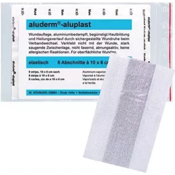 SÖHNGEN aluderm®-aluplast elastični obliž v roli, 6 cm x 1 m, sterilen, posamezno zaprti odseki