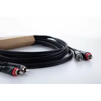 Cordial 14836 RCA avdio kabel 2x RCA vtič na 2x RCA vtič 1,5m črn