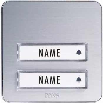 M-E MODERN-ELECTRONICS KTA-2 A/S srebrna nadometna tipka za vratni zvonec, IP44, aluminij
