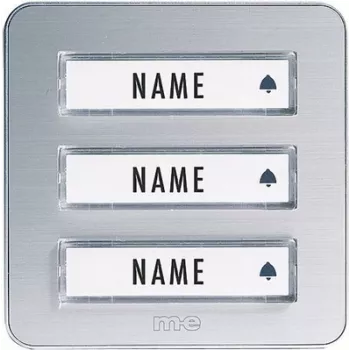 M-E MODERN-ELECTRONICS KTA-3 A/S tipka za zvonec, nadometna montaža, srebrna