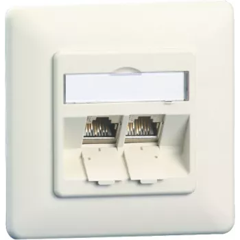 METZ CONNECT E-DAT modul 8/8(8) UP podometna RJ45 priključna doza Cat.6A, oklopljena, čisto bela 1309121002-E-90