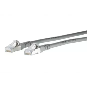 METZ CONNECT 1308450A33-E Cat.6A S/FTP patch kabel, 10G, AWG26, siv, 0,25m