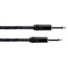 Cordial 14770 mono klink kabel 6,3 mm TS na 6,3 mm TS 5 m črno-modra tkanina