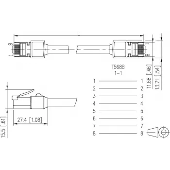 METZ CONNECT 13084V1500-E Cat6 S/FTP mrežni kabel, RJ45, 1,5 m, črn
