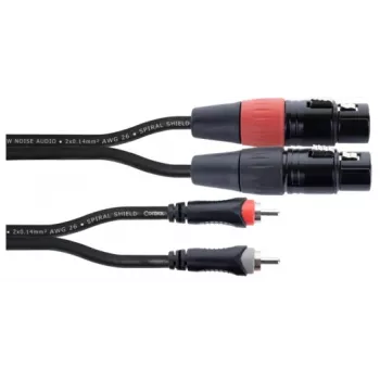 Cordial EU 1 FC XLR na RCA povezovalni kabel 1 m črn (14851)