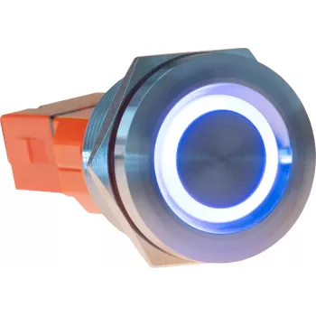 JOY-IT Button22T-01 tipka (delovni kontakt), rdeča/modra LED, 22mm, IP68, IK10