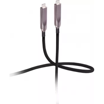 Flexline USB-C hibridni aktivni optični kabel 12,5m 8K 60Hz 10Gbps 60W PD TPU črn FL31-44211