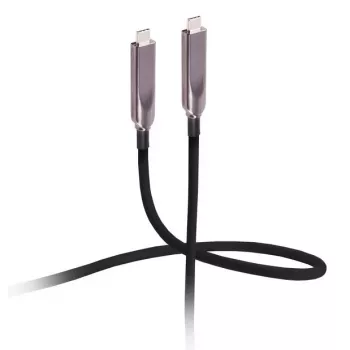 Flexline USB-C hibridni aktivni optični kabel 12,5m 8K 60Hz 10Gbps 60W PD TPU črn FL31-44211