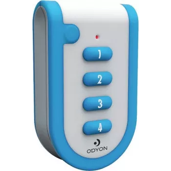 m-e modern-electronics Odyon ODYON pro HS-4 4-kanalni brezžični ročni oddajnik s kontrolo sprejema, 868,3 MHz, doseg 1000 m, Rolling Code, IP54, baterija CR2032 56502