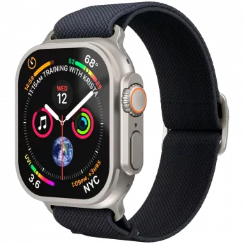VONMÄHLEN Classic Nylon Loop zapestni pas za Apple Watch 44/45/46/49mm, mornarsko modra, enotna velikost