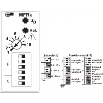 METZ CONNECT MFRk-E12 multifunkcijski časovni rele 0,15-800s, 24-240V AC/DC, 1 CO 110310412230