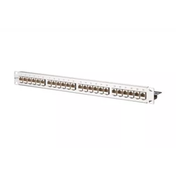METZ CONNECT 130921-E EDATmod-MP24 24-portni E-DAT-modul patch panel, nerjavno jeklo, 1U
