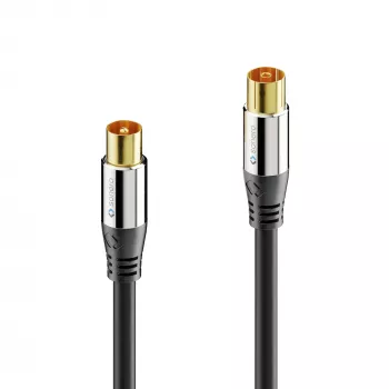 PURELINK Sonero antenski kabel 2m S-AC000-020 Premium, koaksialni vtič na vtičnico, 75 Ohm, dvojno oklopljen, bel