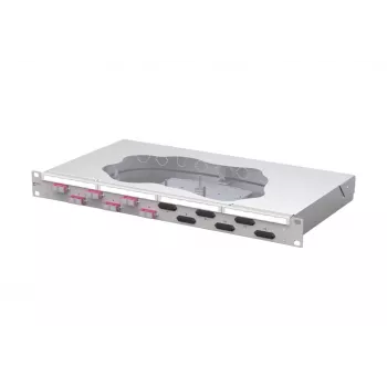 METZ CONNECT 6-portni SC dupleks OM4 optični spojni patch panel 1U 19-palčna omarica 150457BB06-F