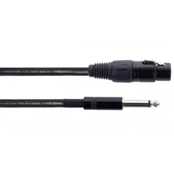 Cordial EM 10 FP XLR na 6,3 mm mono jack avdio kabel 10 m črn 14752