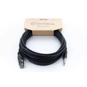 Cordial EM 10 FP XLR na 6,3 mm mono jack avdio kabel 10 m črn 14752