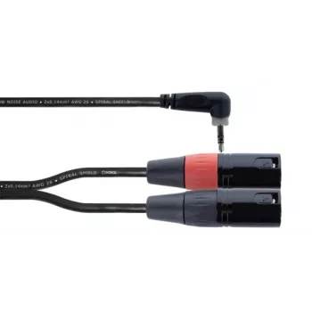 Cordial EY 1 WRMM XLR Y-adapter kabel, 3,5mm TRS vtič na 2x XLR vtič 1m črn 14873