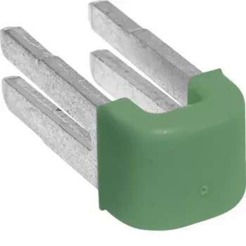 Hager KN99E QuickConnect PE vtična prečka, 2-polna, zelena/rumena, paket 10 kosov